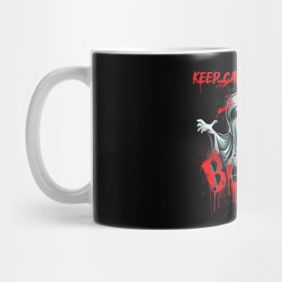 Keep calm and say Boo - black Mug